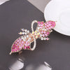 Alloy Electroplated Bow Rhinestone Ponytail Clip Hair Accessories For Ladies
