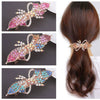 Alloy Electroplated Bow Rhinestone Ponytail Clip Hair Accessories For Ladies