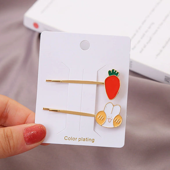 Alloy Electroplated Cartoon Animals Women's Word Clip Hairpin Hair Accessories