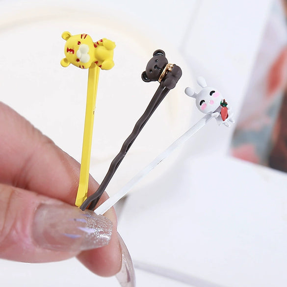 Alloy Electroplated Cartoon Fruit And Character Hairpin Women's Hair Accessories
