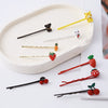 Alloy Electroplated Cartoon Fruit And Character Hairpin Women's Hair Accessories
