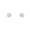 Alloy Electroplated Casual Style Sixclaw Single Zircon Earrings For Women