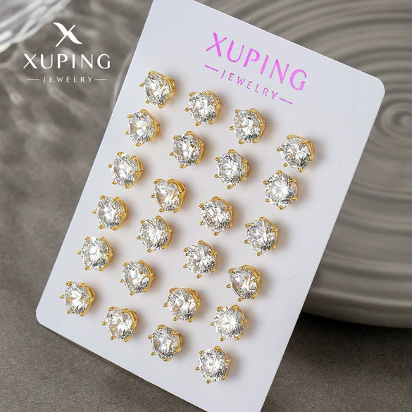 Alloy Electroplated Casual Style Sixclaw Single Zircon Earrings For Women
