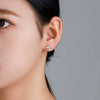 Alloy Electroplated Casual Style Sixclaw Single Zircon Earrings For Women