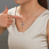 Alloy Electroplated Colorful Zircon Inlaid Hot Air Balloon Family Necklace Pendant