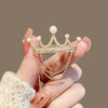 Alloy Electroplated Crown Moulding Tassel Brooch Women's Temperament Suit Accessories