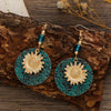 Alloy Electroplated Double Sunflower Pattern Women's Bohemian Earrings
