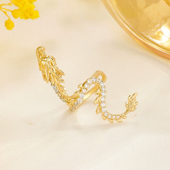 Alloy Electroplated Dragonshaped Zodiac Unisex Earring