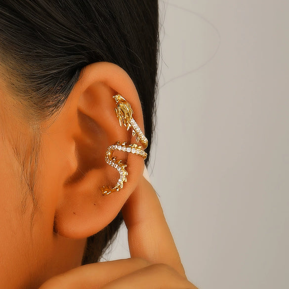 Alloy Electroplated Dragonshaped Zodiac Unisex Earring