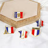 Alloy Electroplated Eiffel Tower Flag Brooch Romantic Style Unisex