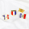 Alloy Electroplated Eiffel Tower Flag Brooch Romantic Style Unisex
