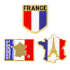 Alloy Electroplated Eiffel Tower Flag Brooch Romantic Style Unisex
