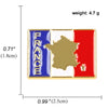 Alloy Electroplated Eiffel Tower Flag Brooch Romantic Style Unisex