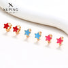 Alloy Electroplated Fivepointed Star Earrings For Women
