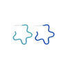Alloy Electroplated Flower Heart Asymmetric Blue Gradient Women's Earrings