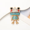 Alloy Electroplated Frog Shaped Diamond Jewelry Accessories For Female