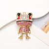 Alloy Electroplated Frog Shaped Diamond Jewelry Accessories For Female