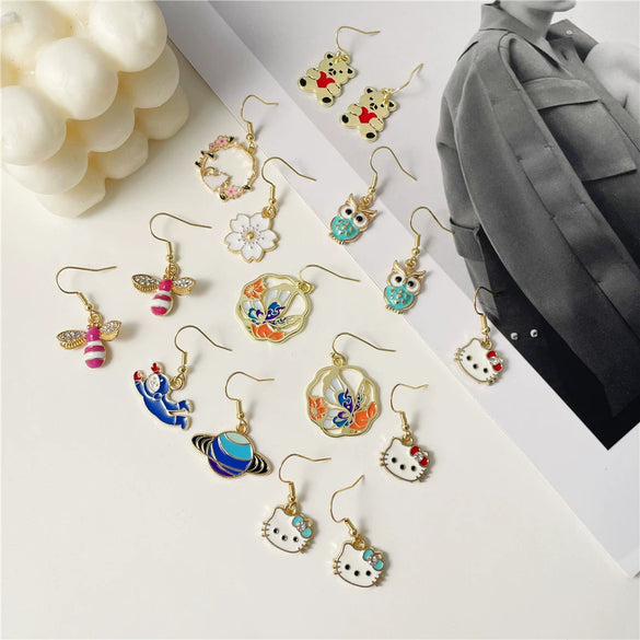 Alloy Electroplated Geometric Animal Style Women's Earrings
