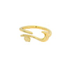 Alloy Electroplated Geometric Cat Open Adjustable Women's Niche Style Ring