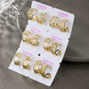 Alloy Electroplated Geometric Cut Out Women's Earrings With Microencrusted Zircon