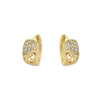 Alloy Electroplated Geometric Cut Out Women's Earrings With Microencrusted Zircon