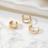 Alloy Electroplated Geometric Fashion Ol Three Layer Wide U Shaped Ear Clip 3 Piece Set For Unisex