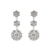 Alloy Electroplated Geometric Flower Style Earrings