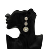 Alloy Electroplated Geometric Flower Style Earrings