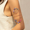 Alloy Electroplated Geometric Gravel Beaded Spiral Line Arm Chain Bracelet Jewelry
