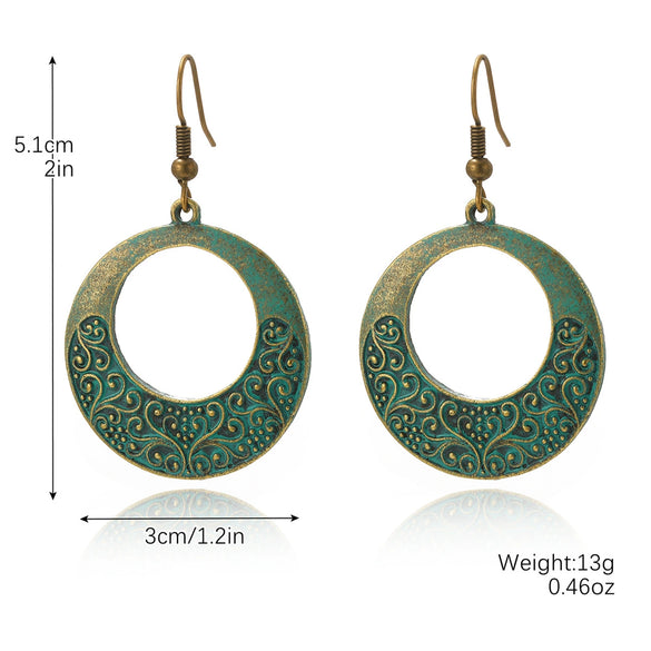 Alloy Electroplated Geometric Heart Earrings