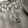Alloy Electroplated Geometric Heart Necklace Pendant With Micropaved Zircon Sweet Niche Design