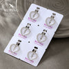 Alloy Electroplated Geometric Heart Necklace Pendant With Micropaved Zircon Sweet Niche Design