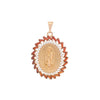 Alloy Electroplated Geometric Oval Pendant Necklace For Women With Inlaid Zircon And Character Statue