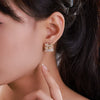 Alloy Electroplated Geometric Personalized Square Earrings For Women
