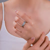 Alloy Electroplated Geometric Ring For Women Light Luxury Style