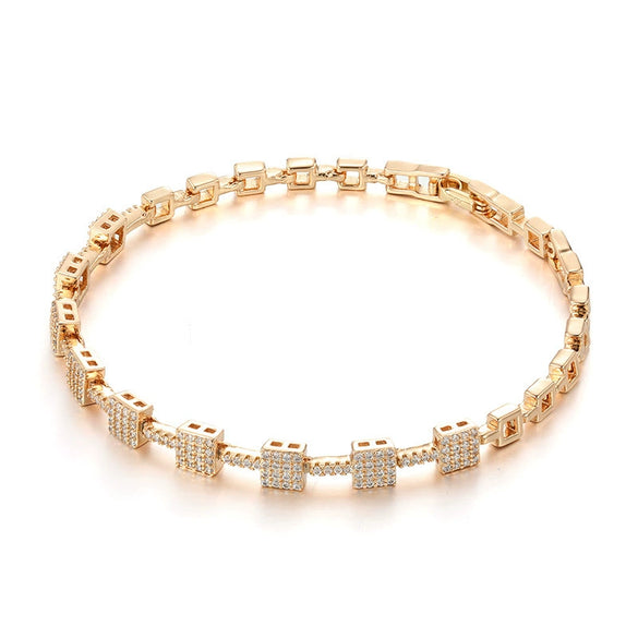 Alloy Electroplated Geometric Square Bracelet Jewelry For Women And Unisex