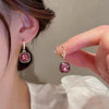 Alloy Electroplated Geometric Square Light Luxury Women's Ear Buckle Earrings