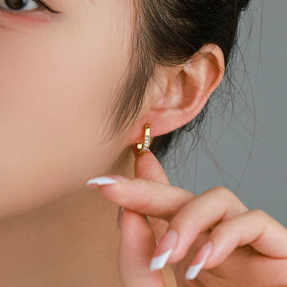 Alloy Electroplated Geometric Square Women's Earrings