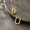 Alloy Electroplated Geometric Square Women's Earrings