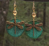 Alloy Electroplated Geometric Style Dragonfly Earrings For Women