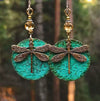 Alloy Electroplated Geometric Style Dragonfly Earrings For Women