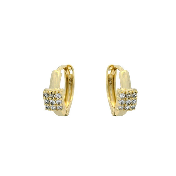 Alloy Electroplated Geometric Style Micropaved Zircon Women's Earrings Wholesale