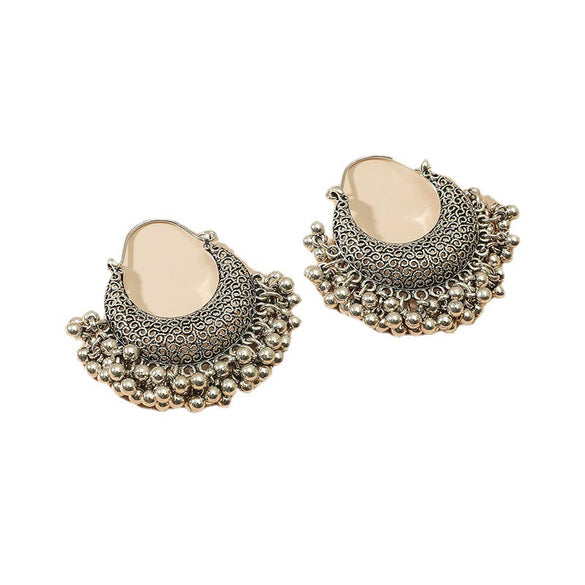 Alloy Electroplated Geometric Tassel Earrings Bohemian Ethnic Retro Style