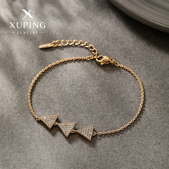 Alloy Electroplated Geometric Triangle Bracelet For Women