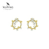 Alloy Electroplated Geometric Women's Earrings With Microinlaid Zircon Simple Design