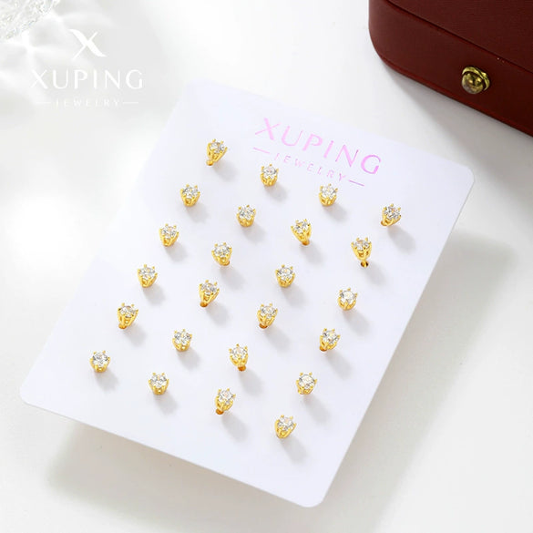 Alloy Electroplated Geometric Zircon Women's Earrings
