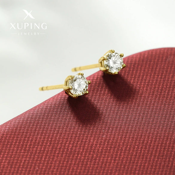 Alloy Electroplated Geometric Zircon Women's Earrings