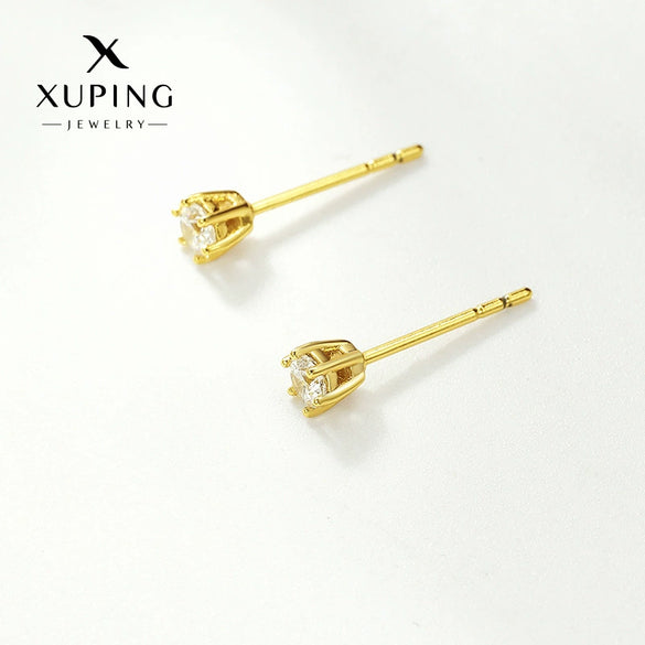 Alloy Electroplated Geometric Zircon Women's Earrings