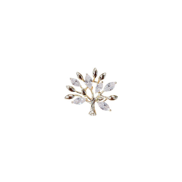 Alloy Electroplated Happy Tree Brooch For Women