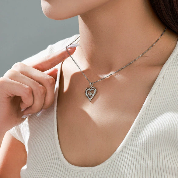 Alloy Electroplated Heart Shape Necklace Pendant For Women